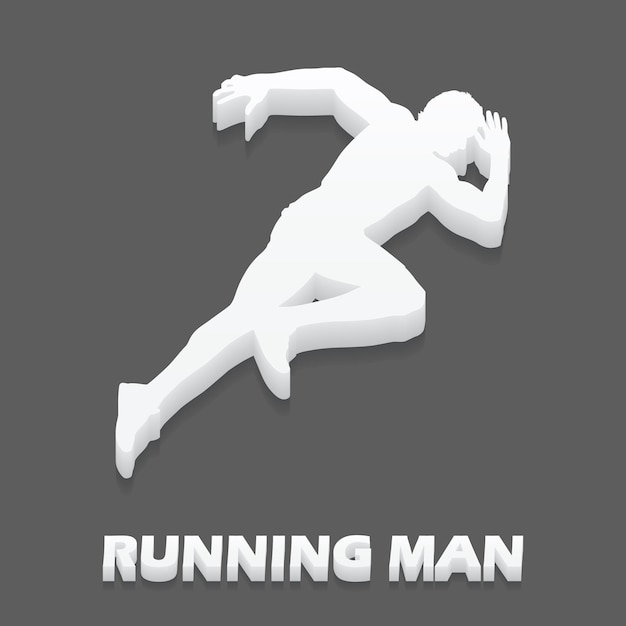 Running man illustration. Creative and sport style image