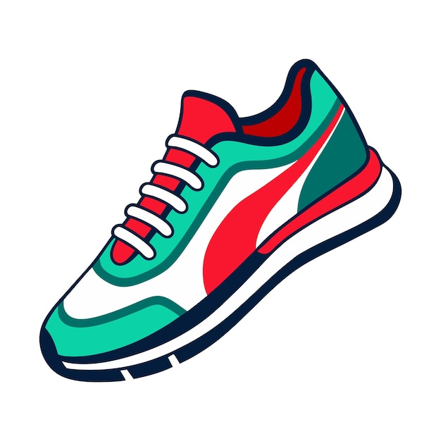 Vector running shoes clipart vector athletic footwear illustrations for fitness sports designs