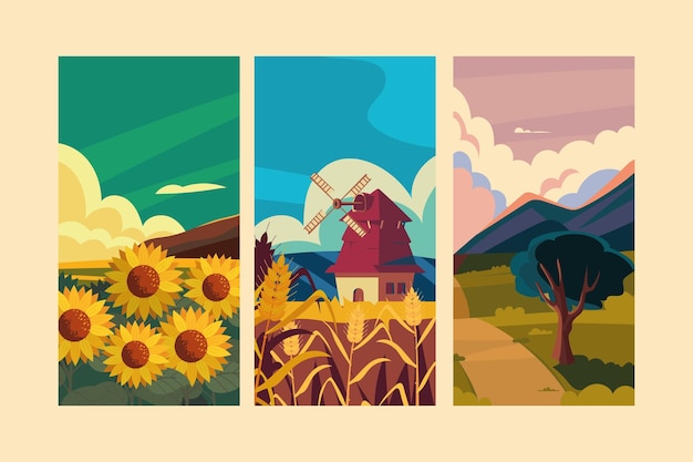 Rural landscapes banners