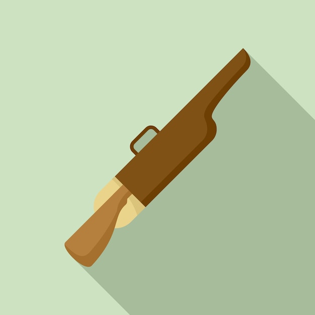 Safari hunter rifle icon Flat illustration of safari hunter rifle vector icon for web design