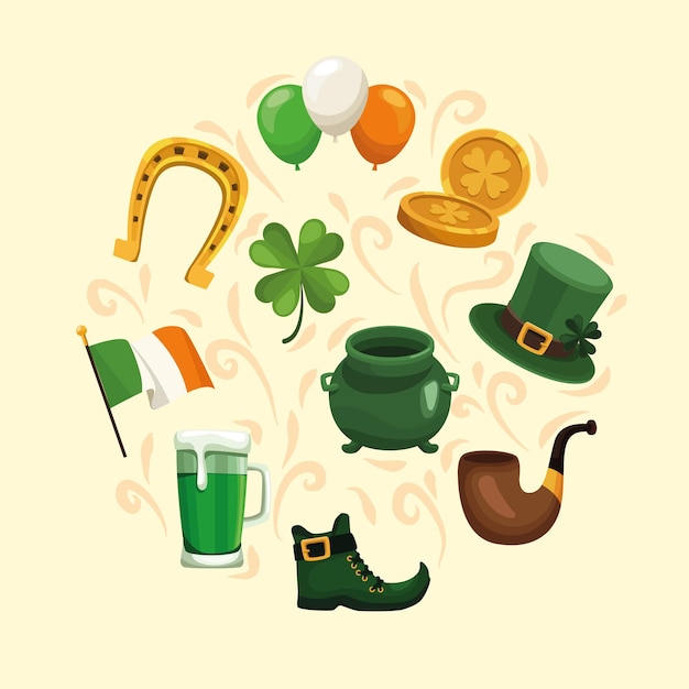 Saint patricks day icons