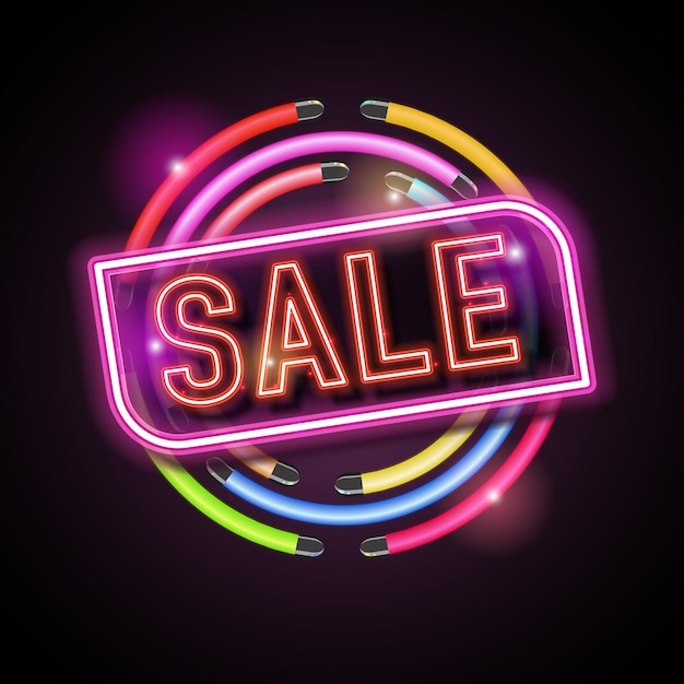 Sale neon design. Sale neon.