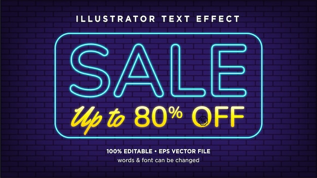 Sale Neon text effect discount