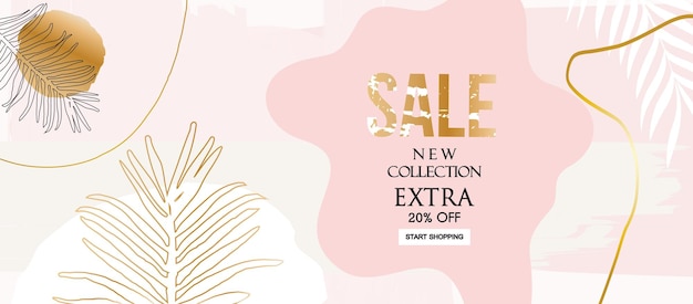 Vector sale website banner sale tag sale promotional material vector illustration