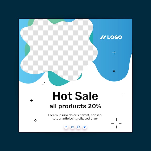 Vector sales instagram post collection template vectorle template