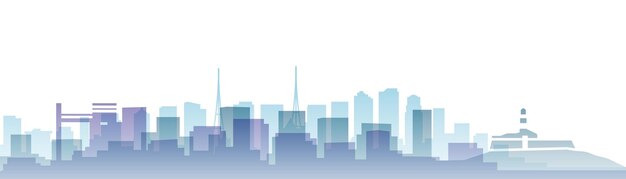 Vector salvador transparent layers gradient landmarks skyline