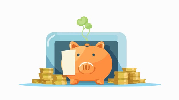 Vector save and donation money icon isolated flat vector illustration