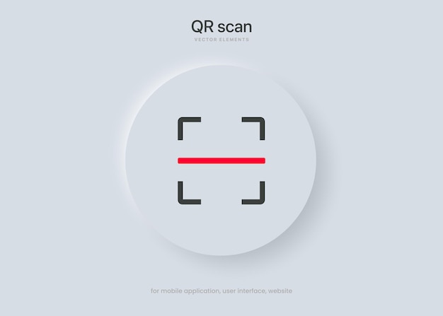 Scan QR code icon symbol sign Digital scanning read QR code template. QR code for fast payment