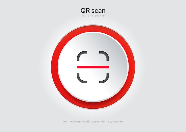 Scan QR code icon symbol sign Digital scanning read QR code template. QR code for fast payment
