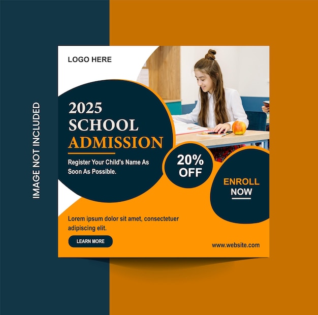 school admission banner