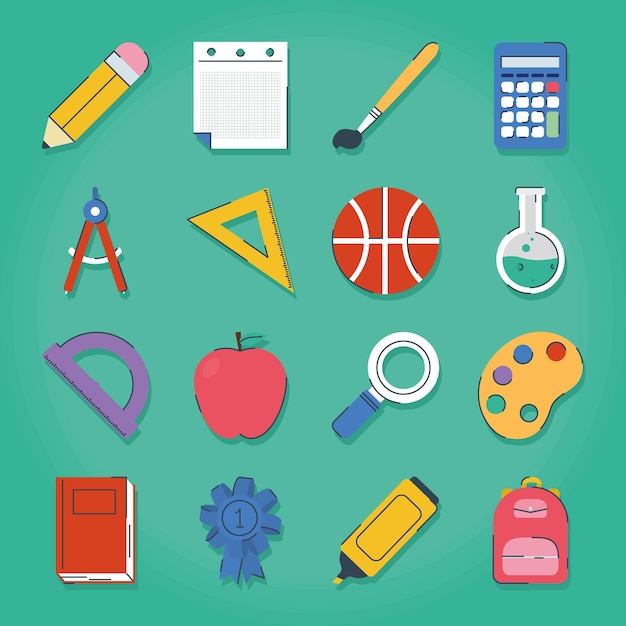 School icon set