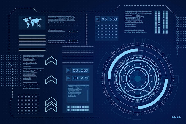 Sci fi futuristic user interface HUD Technology abstract background  Vector illustration