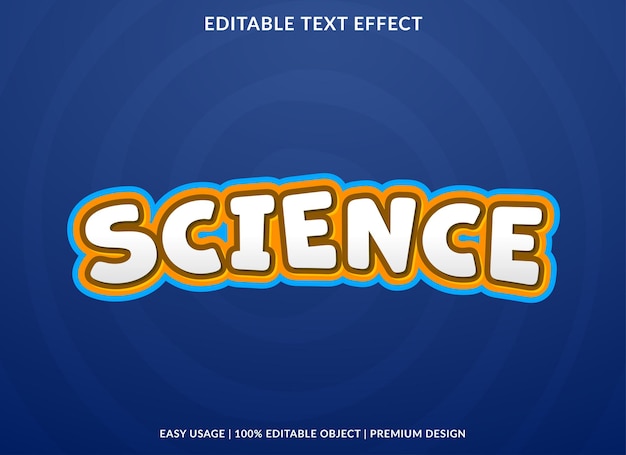 science editable text effect template use for business logo and brand