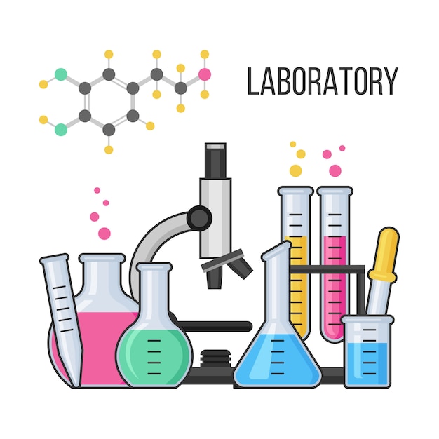 Science equipment in chemistry laboratory  