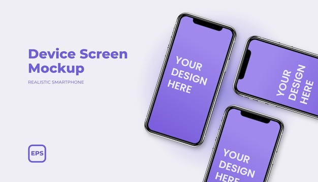 Vector screen phone mockup