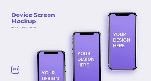 Vector screen phone mockup