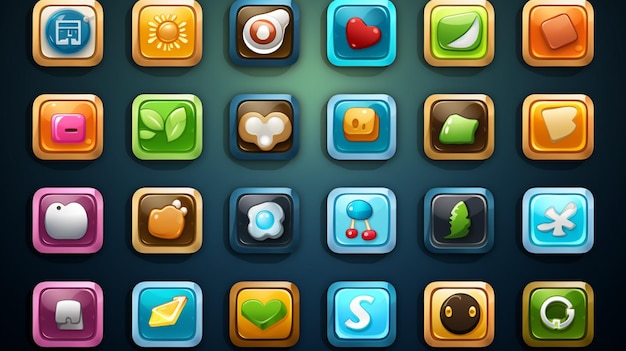 Vector a screenshot of icons with the text the best one is in the middle