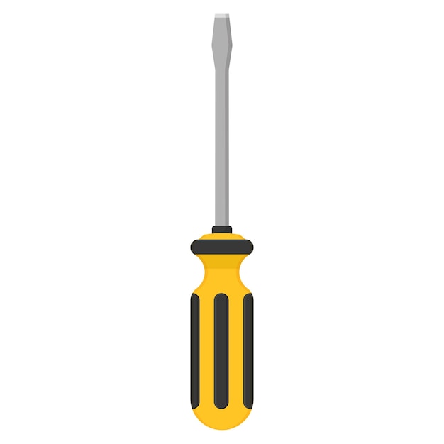 Vector screwdriver vector design in flat illustration isolated on white background