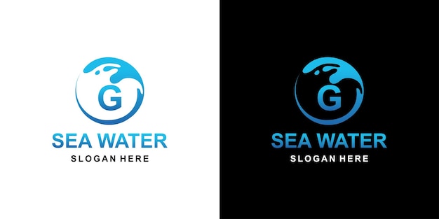 Sea water logo letter G