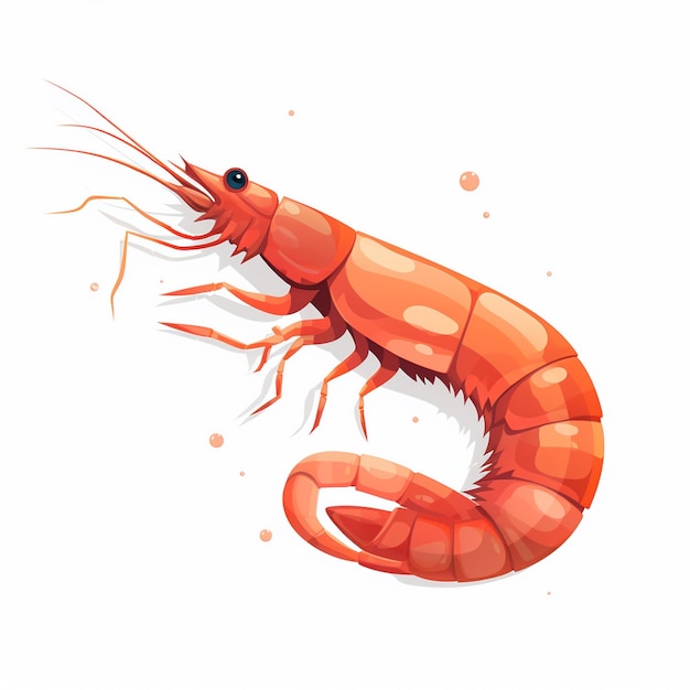 seafood shrimp vector illustration sea food restaurant prawn isolated shellfish menu ocea