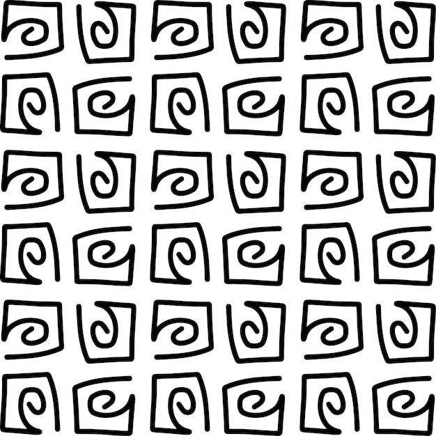 Seamless abstract geometric hand drawn pattern