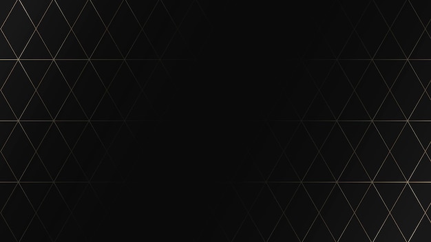 Vector seamless gold rhombus grid pattern on black background vector