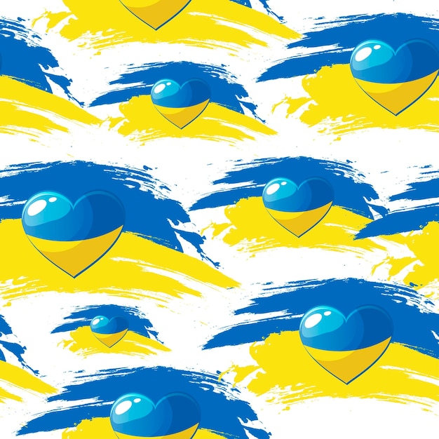 Seamless pattern abstract in the colors of the Ukrainian flag