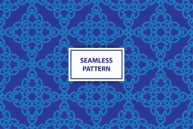 Seamless pattern on a blue background