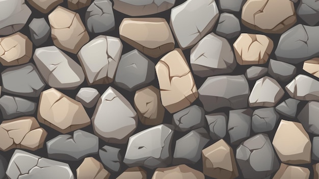 a seamless pattern of gray and white rocks