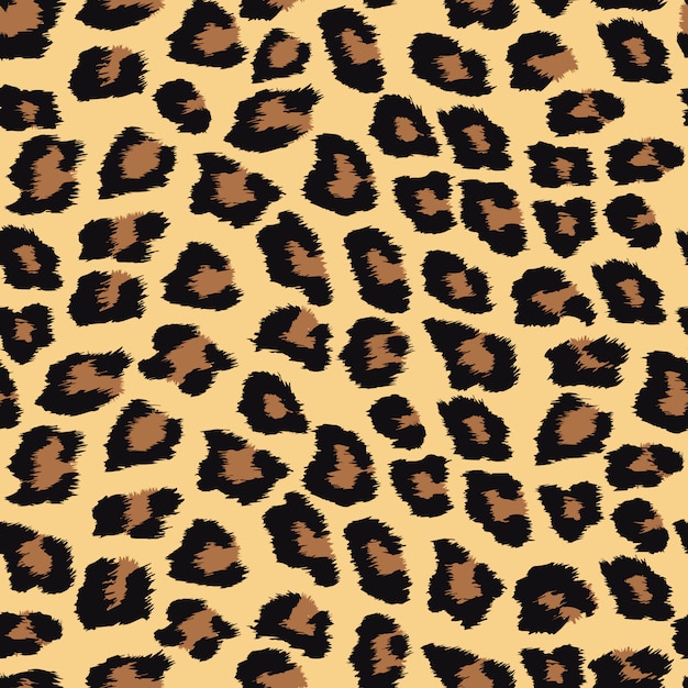 Seamless pattern with leopard skin. 