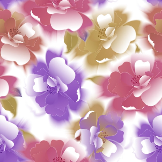 Seamless pattern with roses