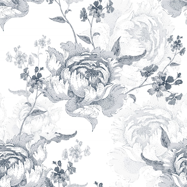  seamless pattern with roses