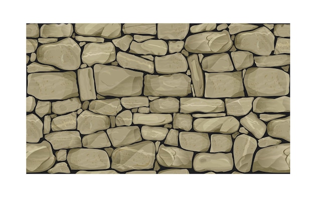 Vector seamless realistic texture of old big stone