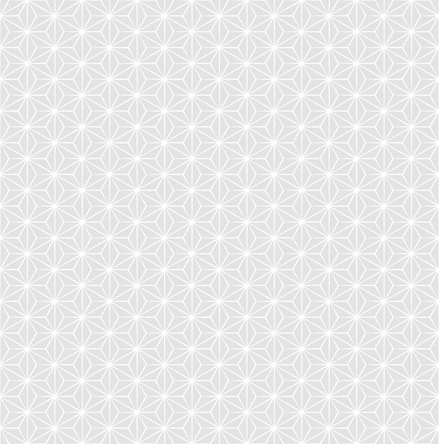 Seamless vintage subtle gray japanese asanoha isometric vector pattern