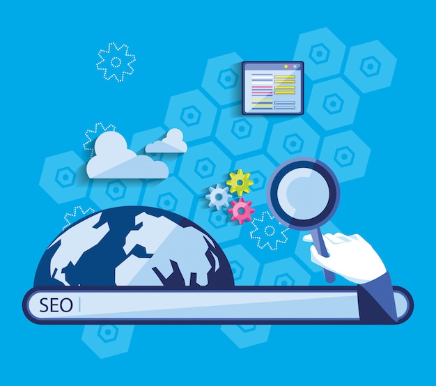 Search engine optimization with world planet