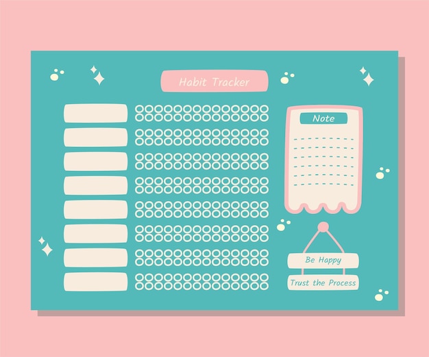 Vector selfreflection planner template featuring introspective doodles for journaling stickers scrapbook