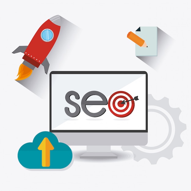 Vector seo design.