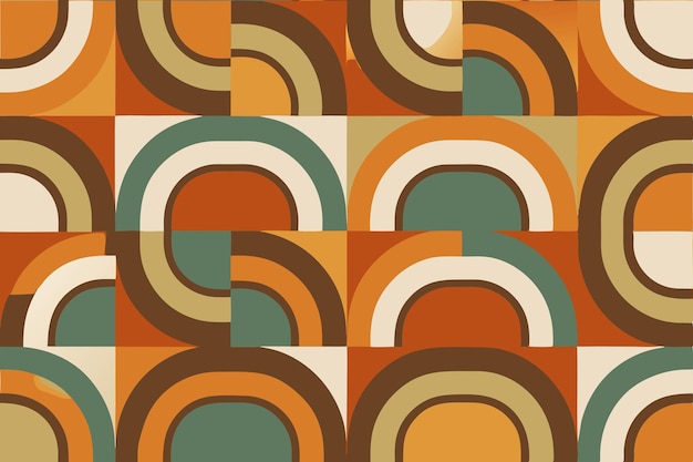 a series of colorful squares with a pattern of circles