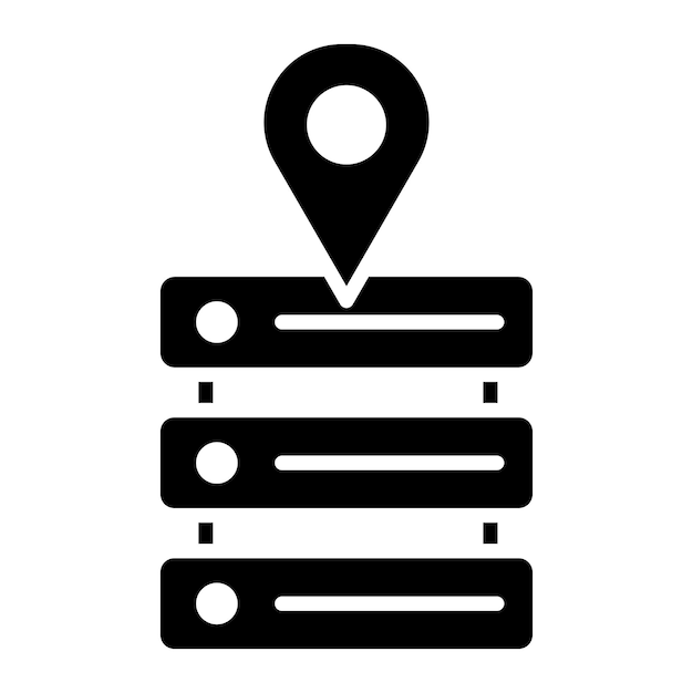 Server Location Vector Illustration