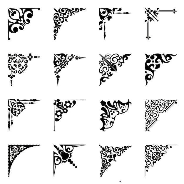 Set of 16 Corner Ornament