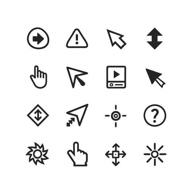 Vector set of arrow icons