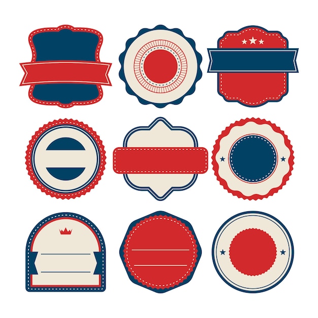 Vector set of badge template vector