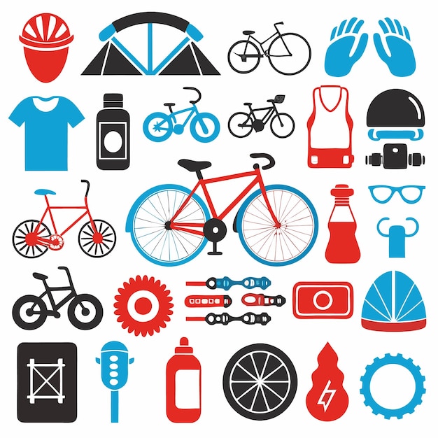 Vector set of bicycle icons