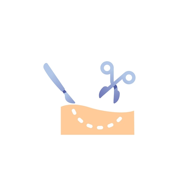 set of cancer surgery icon vector icons