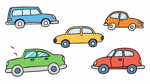 Vector set of cars vector illustration