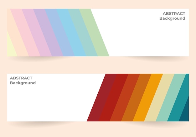 Vector set of colorful abstract banner template