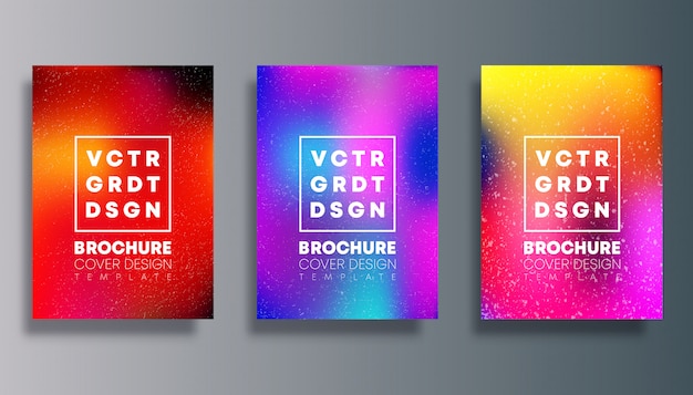 Set of colorful gradient cover