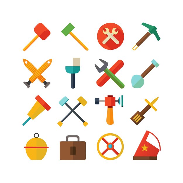 Vector set of construction icons