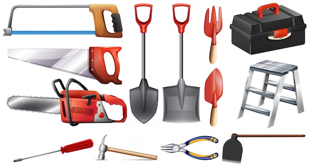 A set of construction tools