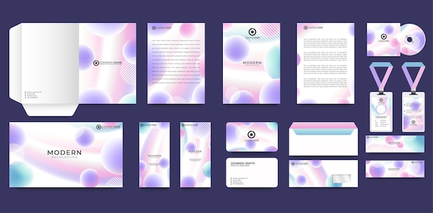 Set of Corporate identity branding template